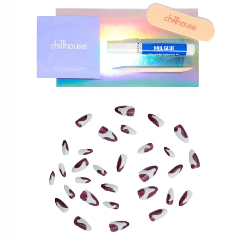Chillhouse - Chill Tips, Press on Nails Kit - Galleria Girl (Almond) - 30 Nail Shapes & Sizes - Up to 2 Weeks of Wear - Customizable Fit - Reusable - Latina Founded & Women Owned - Beauty & Self Care - color: Galleria Girl