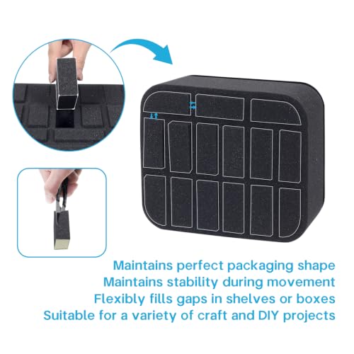 Essential oils Organizer Holder Foam Pad with Slots, can DIY - color: Black 15slots(12+3)