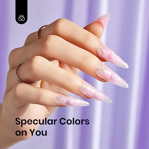 Beetles Pearl Chrome Nail Powder 4 Colors Metallic Mirror Effect - color: A - White-4
