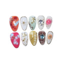 Handmade Short Almond Ocean Press On Nails,Reusable&Salon Quality(RR06,M) - color: RR06, size: M