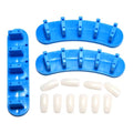 3Pcs Nail Practice Display Stand with 10Pcs False Nail Tips - color: Blue