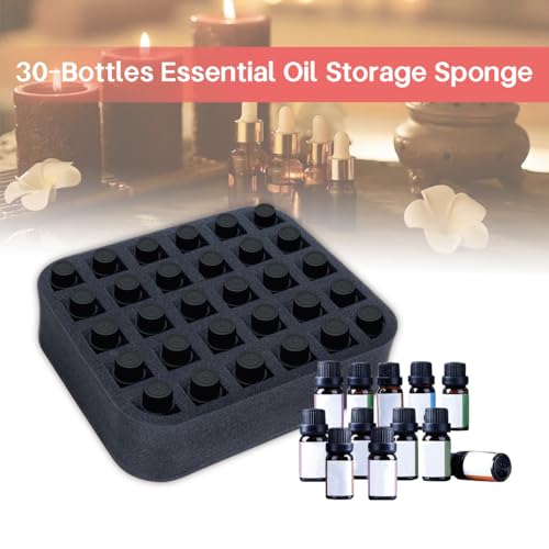 Essential oils Organizer Holder Foam Pad with Slots - color: Black 30
