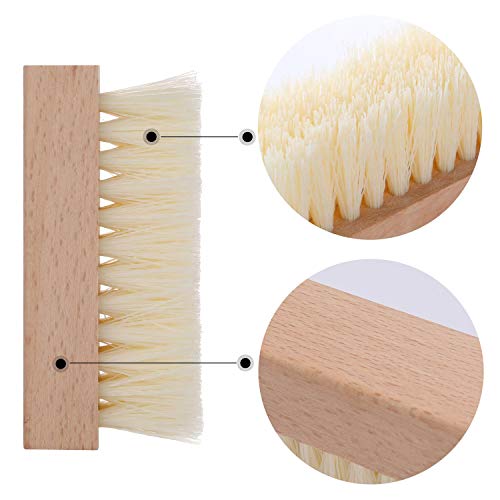 4 Pack Nail Brush for Cleaning Fingernail, Wooden Hand Nail Scrub Brush
