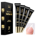 Krofaue Solid Nail Glue Gel 4 Pack, Press On Nail Glue, Strong Bond - color: Black
