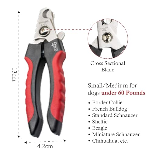 Epica Dog and Cat Nail Clippers, Claw Trimmer, Safety Guard (Small/Medium) - size: Small/Medium (Pack of 1)