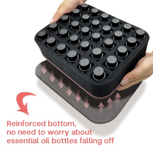Essential oils Organizer Holder Foam Pad with Slots - color: Black 30