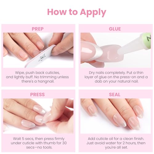 Nail Reformation Press On Toenails, Creamy Short Square Fake Toe Nails - color: White Tea