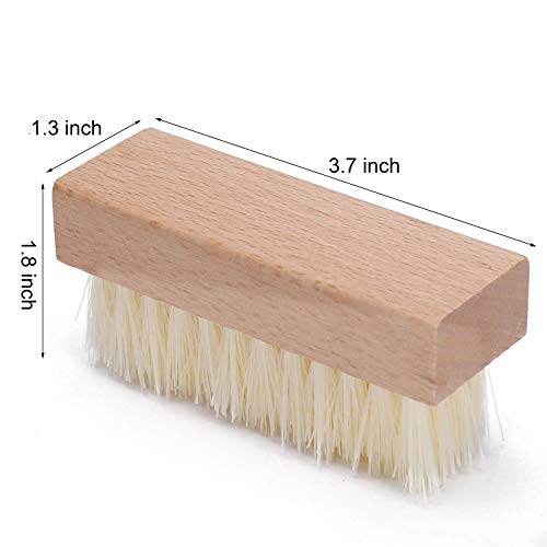 4 Pack Nail Brush for Cleaning Fingernail, Wooden Hand Nail Scrub Brush