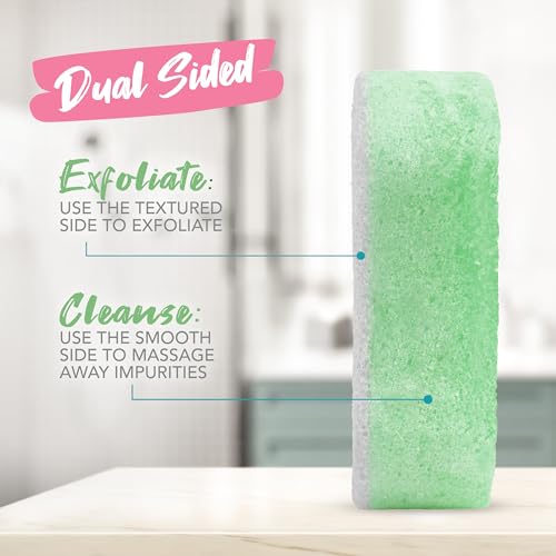 Spongables Pedi Scrub Foot Exfoliating 20+ Wash Sponge, Mint, 1 Count - color: Mint, size: 1 Count (Pack of 1)