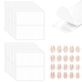 16 Sheets Double Sided Nail Tape for Nail Art, Jelly Nails Adhesive Strips