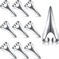 Hicarer 10 Pcs Adjustable Finger Claw Hair Parting Braid Ring Halloween Cos - color: Silver