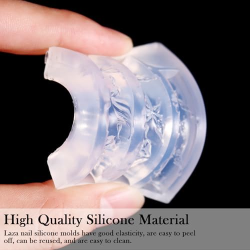 Laza 4pcs 3D Bowknot Silicone Nail Art Molds, Ribbon Bow Shapes Nail Molds - color: Bowknot