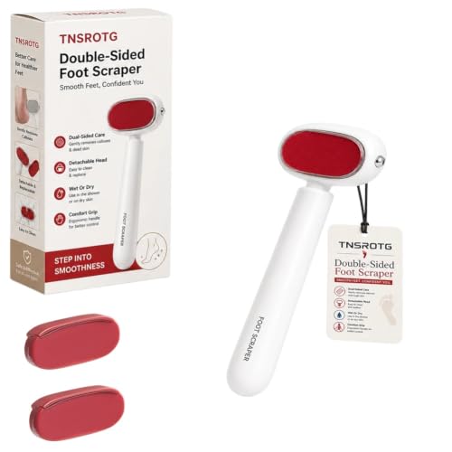 Dual Sided Foot Callus Remover Stainless Steel Blade Portable Dead - color: Red