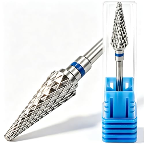 Carbide Nail Drill Bits - Medium (M) Cross-Cut Tapered Cuticle Bit