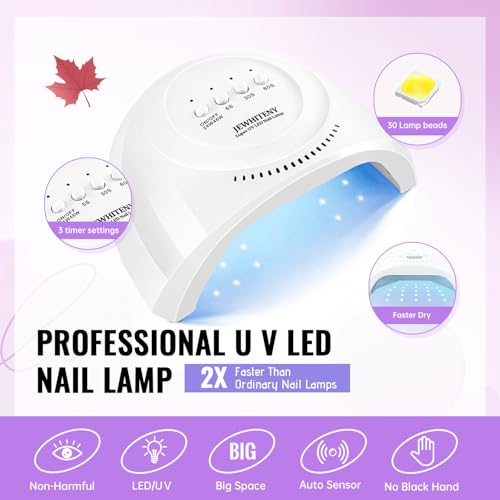 JEWHITENY Poly Gel Nail Kit 14 Colors - Yellow Nude Pink Blue Purple Glitter Tones Starter Kit with UV Lamp Base & Top Coat All-in-One Gift for Women Need U V Light Curing - color: F03