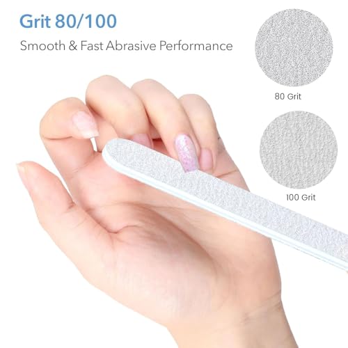 Nail Files - 24 PCS Fingernail Files 7" Long 80/100 Grit Zebra - color: 24pcs Zebra, size: 80/100 Grit