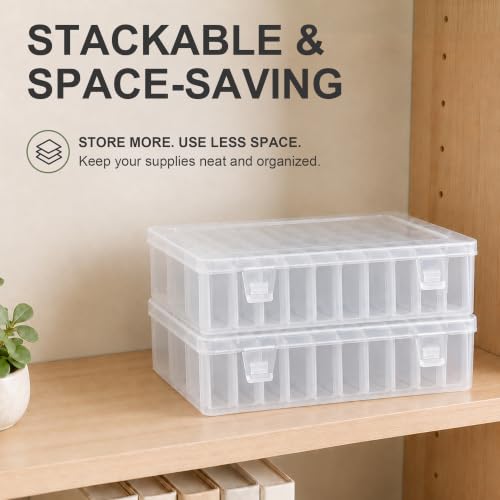 CGCG 2-Pack Small beads Organizer Box 8.8x6.7x2.4 Storage Case