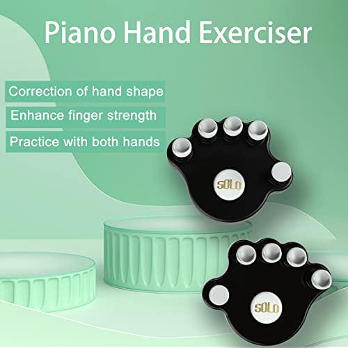 Piano Finger Trainers, Hand Grip Exerciser Ergonomic Training Finger Pressing Posture Correction Tool for Guitar Piano Trigger Finger Training Arthritis Therapy and Grip 2PCS/Set Black - color: Black
