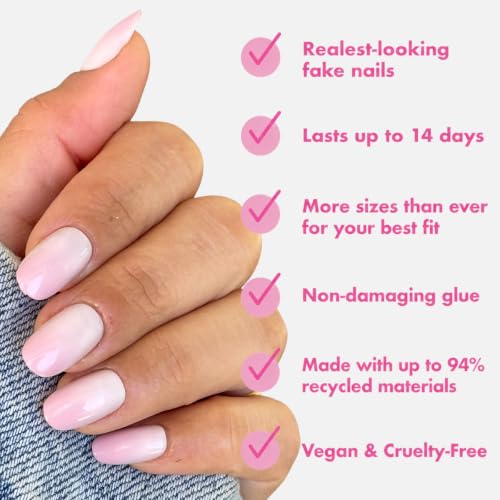 Olive & June Instant Mani Press-On Nails, Rose Syrup Gradient - color: Rose Syrup Gradient