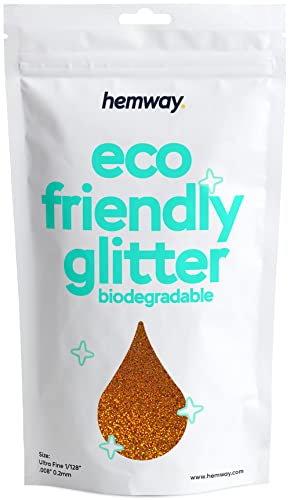 Hemway Biodegradable Glitter Copper Holographic 3.5oz Ultrafine - color: Copper Holographic, size: Ultrafine (1/128" 0.008" 0.2mm)