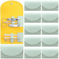 12 Set Mini Manicure Bulk, 7 in 1 Nail Clipper, Light Green - color: Light Green