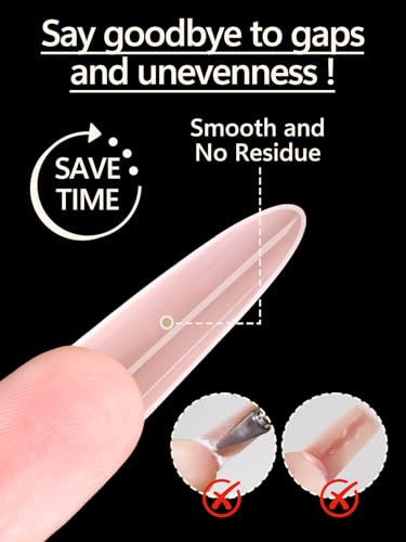 EBANKU Sandwich Dual Nail Forms 120PCS Transparent - color: Updated Almond