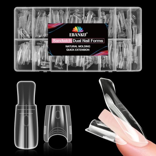 EBANKU Original Sandwich Nails Dual Forms - color: Short Almond-A
