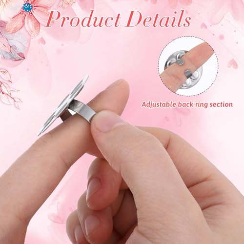 4 Pack Mini Nail Art Palette, Nails Rings Palette, Finger Rings Metal Manicure Palettes Tools, Nails Polish Mixing Plate, Gel Palettes Manicure for Nail Art Display - color: A
