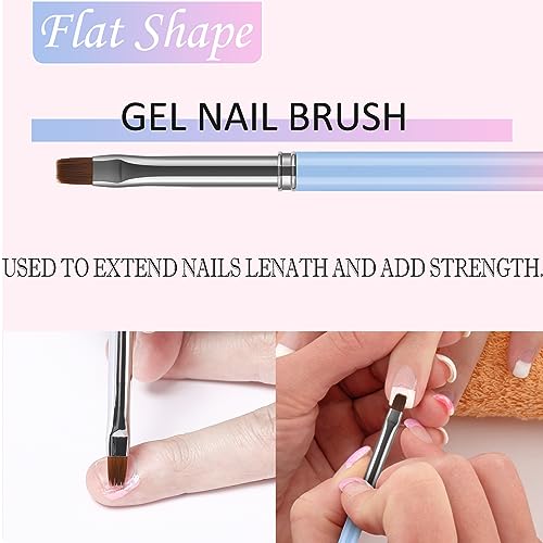 3Pcs Nail Art Clean Up Brushes,For Nail Art & Cuticle Cleaning - color: Color