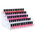 KINGROW Nail Polish Organiser 5 Tier Clear Desktop Rack Easy Assembly - size: 5 Layers