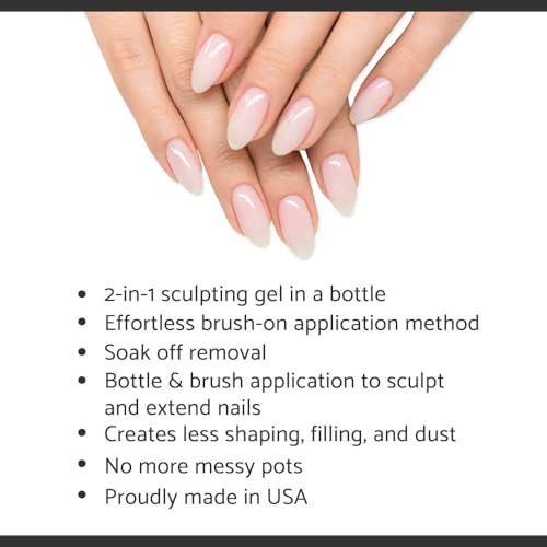 IBD Building Gel Clear – Hard Builder Gel for Nails Extensions, Soak-Off UV/LED for Sculpting & Strengthening, Nail Enhancement Gels, 0.5 oz - color: Clear