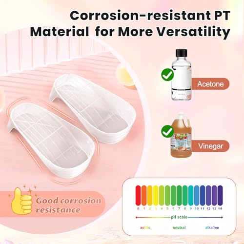 Yokilly Toe Nail Soaking Bowl: Large Size Acetone Proof Toe Soaking Tray - color: Clear