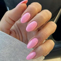 modelones Short Press on Nails, Pink Oval Fake Nails Kit Nails Press Ons - color: A4-Pink