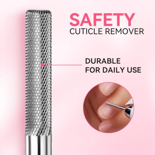 Makartt Cuticle Nail Drill Bit - 2 Pcs Tungsten Carbide Cuticle Bit 3XF - size: 2 Pcs Nail Buffer Bit-3XF