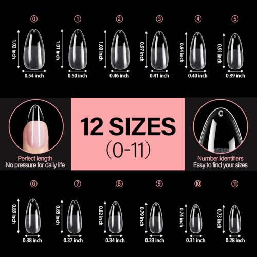 AILLSA Medium Stiletto Nail Tips 120PCS Half Matte Nail Extensions