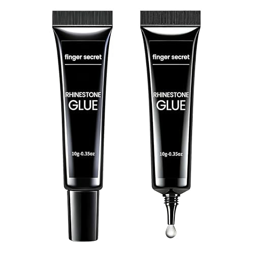Nail Glue Rhinestone Glue 2-Pack (10g x 2) – Clear Sculpting Gel for Nail Charms, Thick UV/LED Formula with Precision Tip, Easy DIY 3D Nail Art, Not for Extension - color: E-10g*2Pack