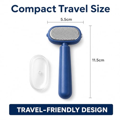 Double-Sided Foot Scraper, Stainless Steel Callus Remover, 2PCS White+Blue