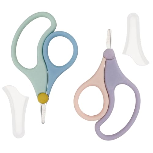 2Pcs Baby Nail Clippers, Safe Scissors for Newborns and Toddlers