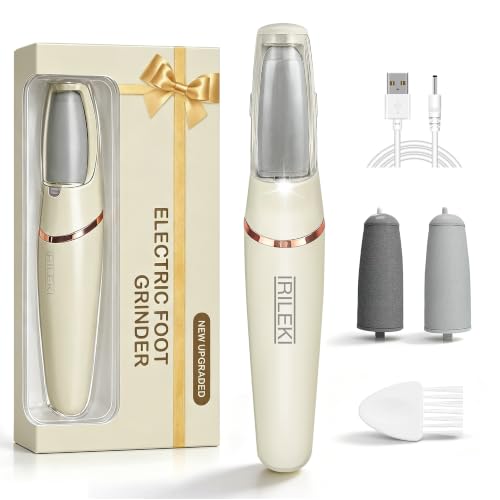 Upgraded Electric Foot Callus Remover, IRILEKI Callus Removers for Feet, Pedicure Tools for Feet, Rechargeable Portable Foot File Pedicure Tools, Foot Care for Dead Skin, for Feet & Hands (Beige) - color: Beige