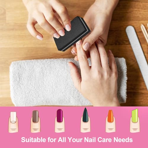 Nail Buffers (30 Pack), Buffer Block Nail File for Acrylic Nails and Natural Nails, 100/180 Grit Small Nail Buffer Block Bulk Buffing Blocks for Nail Buff Professional Manicure File Blocks Set Black - size: 30 Pcs Buffer Blocks Black