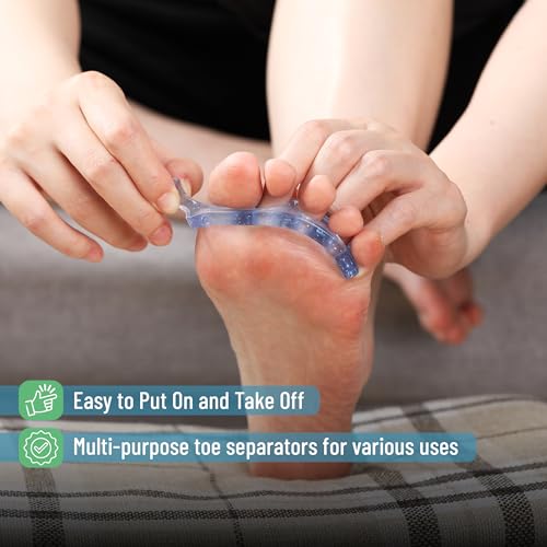 Dr. JK- Gel Toe Separators for Pedicure, 2 Pairs, Blue & Green - color: Blue & Green