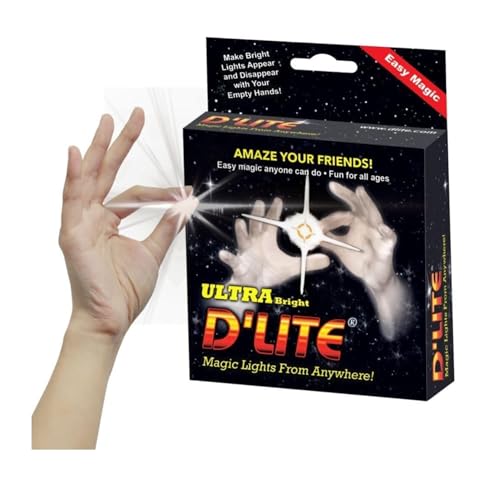 D'lite Magic Thumb Lightup Trick Set / 2 Original Amazing Ultra Bright Light Magic Fingers - Closeup & Stage Magic Tricks - Easy Illusion Anyone Can Do It - Magic Trick for Adults (Jumbo White) - color: Jumbo White