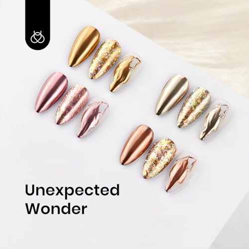 Beetles Metallic Chrome Nail Powder Mirror Effect 4 colors Gold - color: B - Gold-4