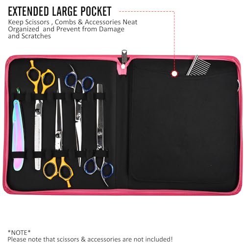 Case Holds 10 Grooming or Beauty Shears (PINK) - color: PINK