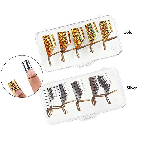 10Pcs Reusable Acrylic & UV Gel Nail Extension Tips & Forms Guide with Protector, French Nail Mold Tips & Storage Box for Manicure Nail Art DIY Tool, Silver