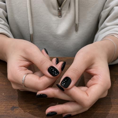 No UV Nail Stickers, 32 Nail Wraps, Zero Dry Time, Classic Black - color: Classic Black