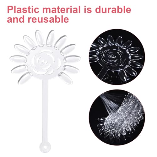 Nail Color Swatches 240 Tip Practice Sticks Wheel Natural and Clear - size: Floral