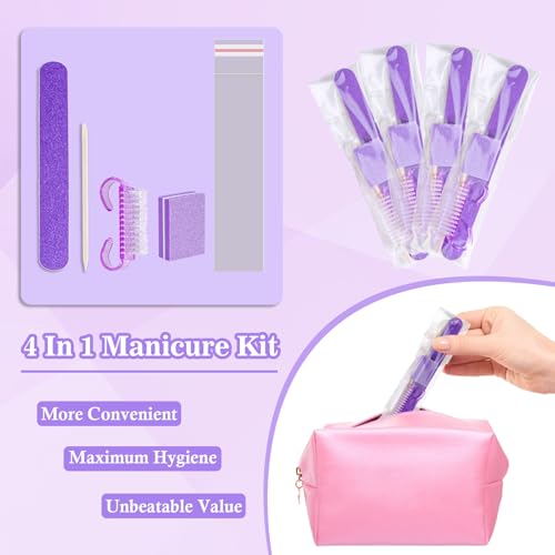 20 Sets Disposable Manicure Kit(20 Set -Purple) - size: 20 Set -Purple