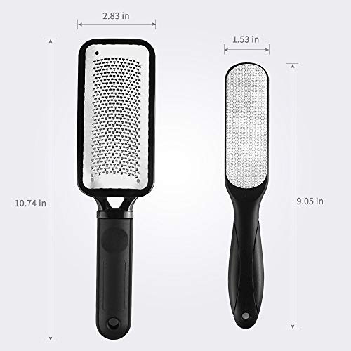 Fu Store 2 Pack Foot Files Callus Remover Foot Rasp Dual Sided Foot File - color: Black