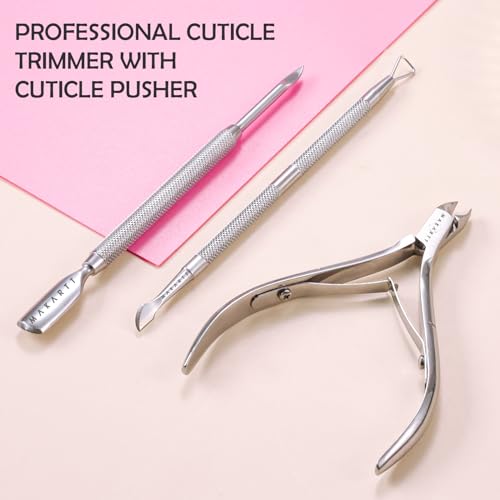 Makartt 3-Pack Silver Cuticle Nipper Set, Pusher & Nail Trimmer - size: Silver-3pcs